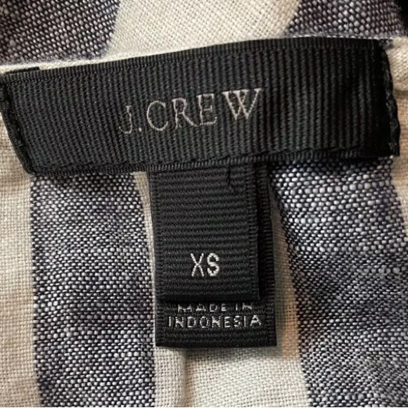 J.Crew Women's Extra Small Striped Linen Blend Tunic Cover-Up Dress. - Picture 6 of 7